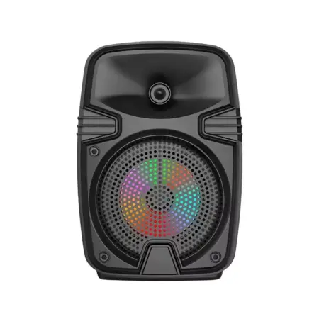 Hangszórók - Hordozható hangszóró, 50W PMPO, Bluetooth, FM rádió, USB, LED világítás, 1200mAh akkumulátor, 2-4 órás üzemidő, kompakt méretek, ideális utazáshoz és bulikhoz