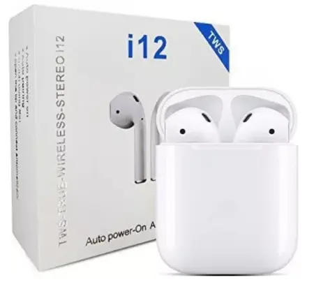 i12 vezeték nélküli fülhallgató, True Wireless, Bluetooth 5.0 – ergonomikus kialakítás, hordozható töltőtok, tiszta hangzás erőteljes basszussal, érintésvezérlés, univerzális kompatibilitás [1]