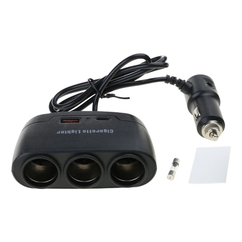 120 W Autós Gyorstöltő Szivargyújtóhoz, 2 USB és 1 USB-C PD Porttal, Fast Charge 3.1A Technológiával, Mobil Eszközök Egyidejű Töltéséhez [1]