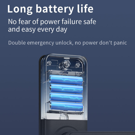 WiFi Okos Ajtózár, Biometrikus Ujjlenyomatos Nyitás, Jelszó és RFID Kártya, Alkalmazásvezérlés Felhőalapú Tárolással, Fa Ajtókhoz Kompatibilis, Modern és Biztonságos Kialakítás [8]