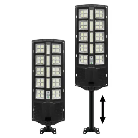 Integrált napelemes utcai lámpa távirányítóval, Teljesítmény: 3000W, Szín: Fekete [3]