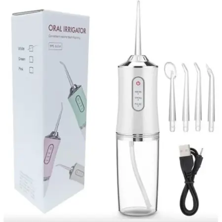 Személyes ápolási készülékek és kiegészítők - Hordozható szájzuhany | 3 tisztítási mód, 1500 pulzus/perc, 40–105 PSI, 4 db 360° fej, IPX7, alacsony zajszint