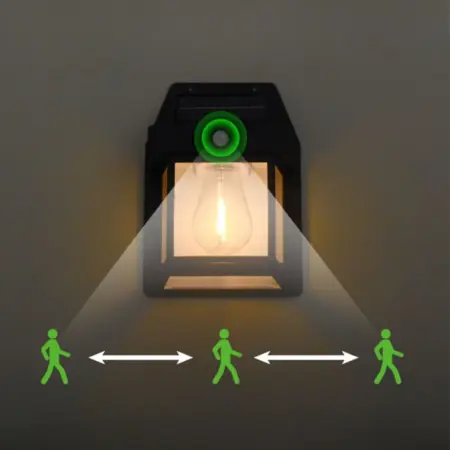 JF888 LED napelemes fali lámpa, mozgásérzékelő, 40W [2]