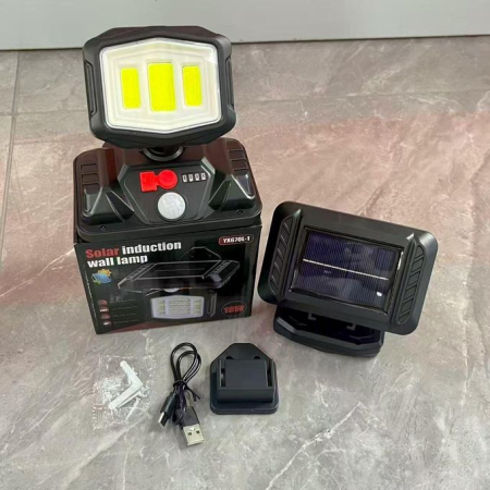 18 W LED Napelemes Fali Lámpa, Mozgásérzékelővel és Alkonykapcsolóval, 1200 mAh Újratölthető Akkumulátor, Beépített Napelem, IP54 Vízállóság, 6–12 Óra Üzemidő, Hatékony Kültéri Világítás [3]