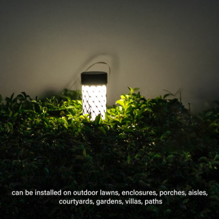 Napelemes LED kerti lámpa 37 cm, meleg fény, IP65 vízálló, automatikus töltés, kültéri használatra, dekoratív gyep világítás [6]