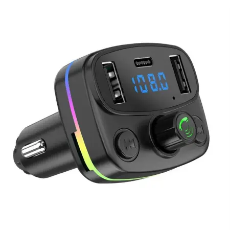M41 Autós Bluetooth FM Modulator, Kihangosító, USB, RGB LED Világítással [3]