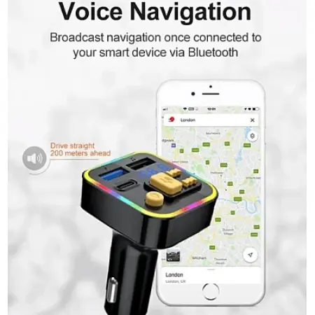 M6 Bluetooth Autós Modulator PD Töltővel [3]