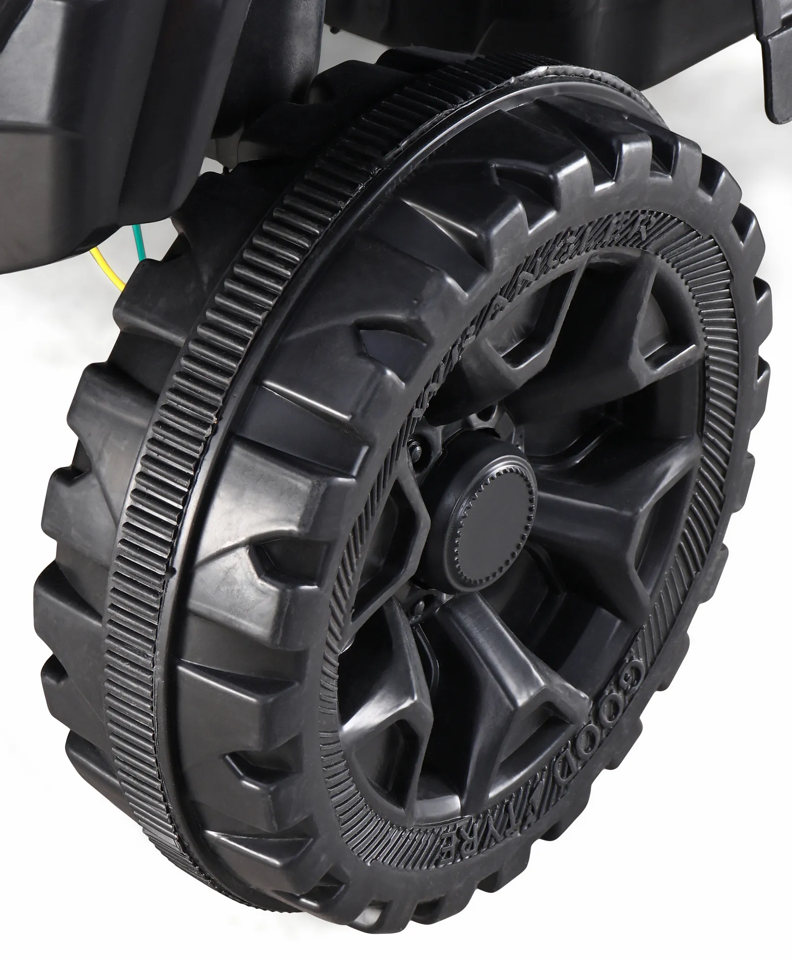 Gyermek elektromos autó Jeep, távirányítóval, Bluetooth és zene funkcióval, világító szélvédő, műanyag kerekek, 85×61×54 cm, kék [10]