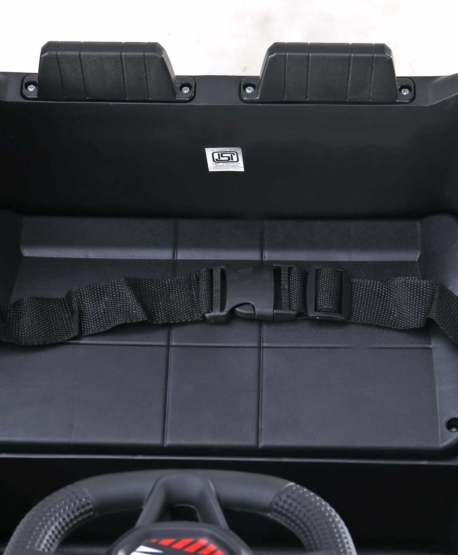 Gyermek elektromos autó Jeep, távirányítóval, Bluetooth és zene funkcióval, világító szélvédő, műanyag kerekek, 85×61×54 cm, piros [11]