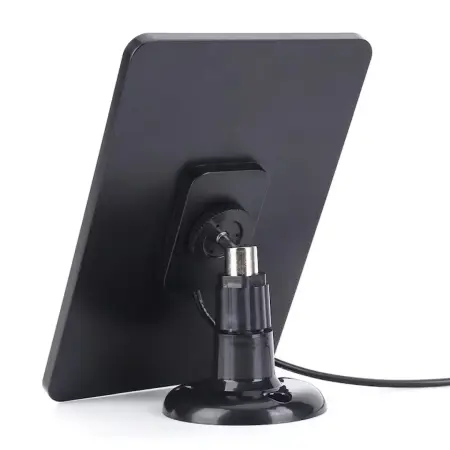 Mini Napelemes Fotovoltaikus Panel, 10W, 5V, Hordozható – Kamerákhoz és Telefon Töltéshez, 3m Kábel, Micro-USB és Type-C Adapter, Vízálló, Fekete, 175x120 mm [2]