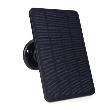 Mini Napelemes Fotovoltaikus Panel, 10W, 5V, Hordozható – Kamerákhoz és Telefon Töltéshez, 3m Kábel, Micro-USB és Type-C Adapter, Vízálló, Fekete, 175x120 mm [6]