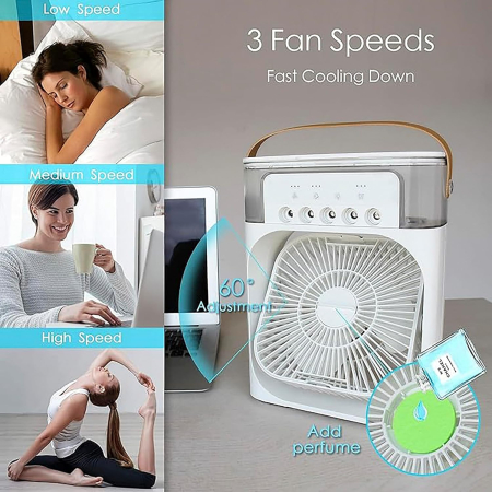 Mini USB Type-C ventilátor 5 sebességgel, csendes működés, állítható légáramlás, hordozható design, 26×21 cm [5]