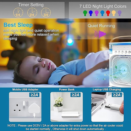 Mini USB Type-C ventilátor 5 sebességgel, csendes működés, állítható légáramlás, hordozható design, 26×21 cm [9]