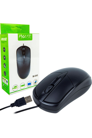 Számítógép kiegészítők - M045 Vezetékes Optikai Egér, USB Csatlakozással, LED Világítással, Ergonomikus Kialakítással, PC-hez, Laptophoz és Asztali Számítógéphez, 12 x 8 x 4 cm