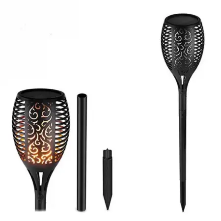 Napelemes Lánghatású Lámpa, 58 cm, 33 LED, Elegáns Kert Dizájn, 5W, Napelemes Töltés, 6–8 Órás Világítási Idő, 600mAh Ni-MH Akkumulátor, Ideális Udvarra, Teraszra és Kültéri Terekbe [1]