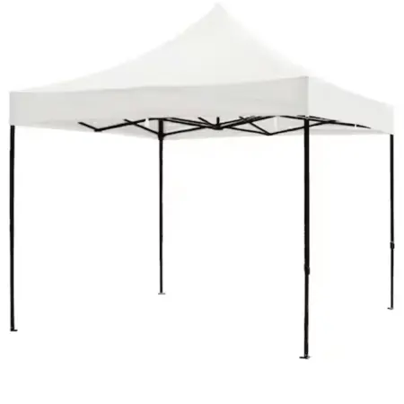 Kerti cikkek - Összecsukható Pavilon Sátor 18 kg, 3x3 m, Fém Váz, Vízálló Ponyva, Udvarra, Kertbe, Eseményekre, Fehér