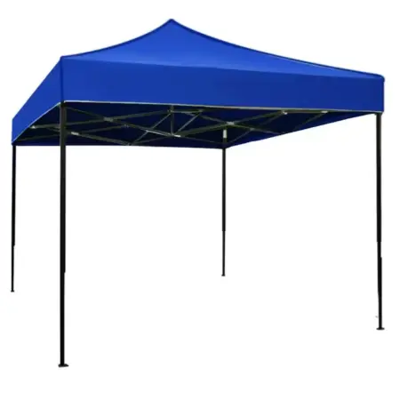 Kerti cikkek - Összecsukható Pavilon Sátor 14 kg, 3x3 m, Fém Váz, Vízálló Ponyva, Udvarra, Kertbe, Eseményekre, Kék