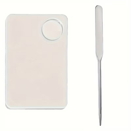 Akril smink keverő paletta 10×10×1 cm, alapozó, szemhéjpúder és krém keveréséhez, tartós ABS anyag [3]