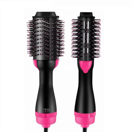 3 az 1-ben elektromos hajformázó 1000W, hajszárító, hajkefe és hajgöndörítő, turmalinos kerámia bevonat, 3 sebesség és 3 hőfok, nedves és száraz hajra, fekete/rózsaszín [8]