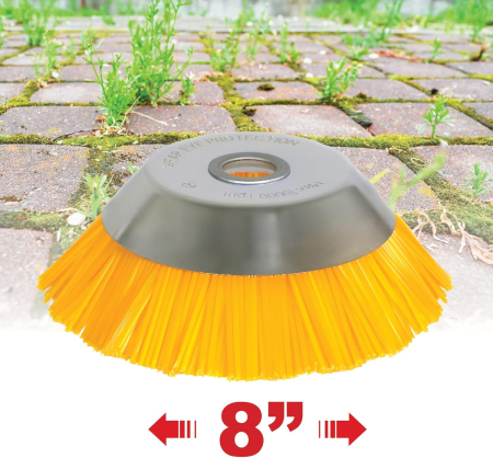 200 mm-es Forgó Nejlon Kefe, Felülettisztításhoz, Hő- és Vegyszerálló, Max. 10 000 RPM [3]