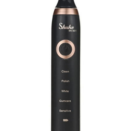 Elektromos Fogkefe, 5 Tisztítási Program, 26 000 Mozgás/Perc, 4 Cserefej Mellékelve, 20 cm Hossz, Modern Fekete Dizájn [6]