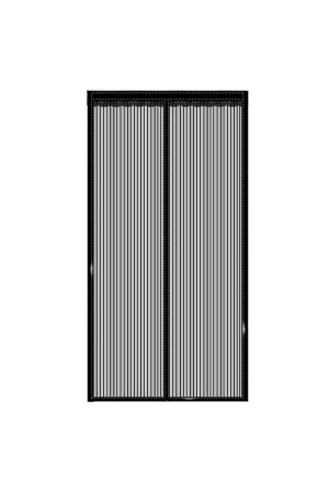 Otthon és Konyha - Mágneses szúnyogháló ajtóra 80×200 cm, 14 mágnessel, egyszerű Velcro rögzítés, fekete
