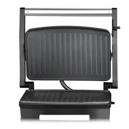 Prime Heim Elektromos Grill 850W, Tapadásmentes Lemezek, Kettős Fűtés, Alumínium Ház, Kompakt Dizájn, Ideális Hús, Zöldség és Szendvicsek Sütéséhez – Gyors és Egyenletes Főzés, Könnyű Tisztítás [4]