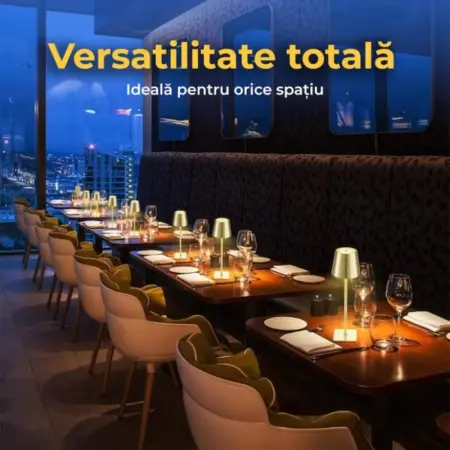 Q-LED46 LED Asztali Lámpa, Érintésvezérléses Lámpa Újratölthető Akkumulátorral, Elegáns Dizájn, 5W [2]