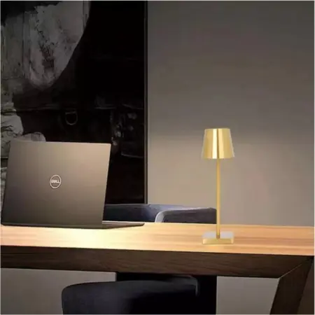 Q-LED46 LED Asztali Lámpa, Érintésvezérléses Lámpa Újratölthető Akkumulátorral, Elegáns Dizájn, 5W [5]