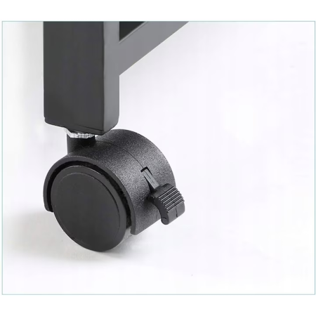 Összecsukható Fém Polc 86x71x38 cm, Tartós Acél Szerkezet, Forgó Kerekek, Loft Dizájn, Konyhába vagy Tároláshoz, Fekete [2]