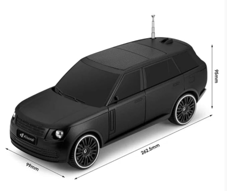 Range Rover Stílusú Hordozható Hangszóró, 10W, Bluetooth 5.3, Napelemes Töltés, FM Rádió, USB, MP3, TF, LED, TWS, 1200mAh – Zöld, Fekete, Bézs, Kék [2]