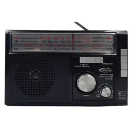 Ébresztőórás és hordozható rádiók - Retro X-Bass YG251US hordozható hangszóró AM/FM rádióval, Bluetooth-szal, napelemes panellel és zseblámpával – Erőteljes hang, multifunkciós használat és hordozhatóság utazáshoz és kültéri tevékenység