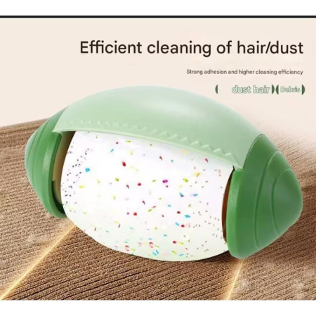 Újrahasználható Szilikon Szöszhenger Fogantyúval, Erős Tapadás Állatszőr Eltávolításához, Könnyen Tisztítható Folyó Víz Alatt, Praktikus és Tartós Kialakítás, Zöld [5]