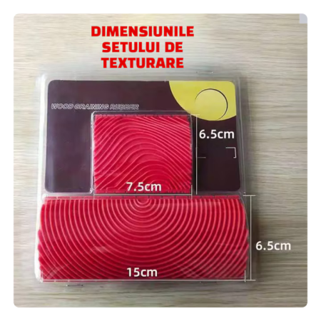 proviz - 2 darabos faerezet hatású festő eszköz szett, realisztikus fa mintázat, falakhoz és bútorokhoz, könnyű használat, beltéri és kültéri dekorációhoz