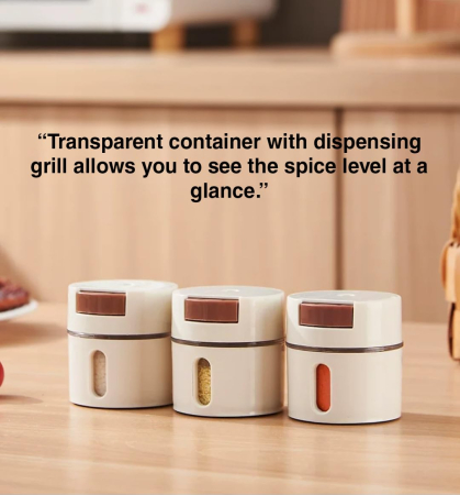 6 Részes Falra Szerelhető Fűszertartó Szett, Mágneses Rögzítéssel, ABS Anyagból, Minimalista Modern Dizájn, Fehér [5]