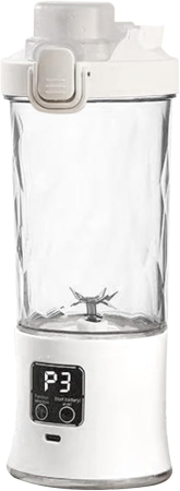 600 ml Multifunkciós Hordozható Gyümölcsprés, 1500 mAh Akkumulátor, USB Type-C Töltés, Gyors Aprítás, Kettős Funkciójú Pohár, LED Világítás [4]