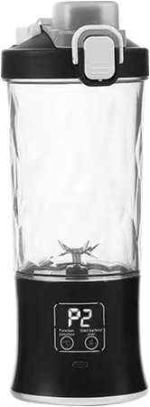 600 ml Multifunkciós Hordozható Gyümölcsprés, 1500 mAh Akkumulátor, USB Type-C Töltés, Gyors Aprítás, Kettős Funkciójú Pohár, LED Világítás [3]