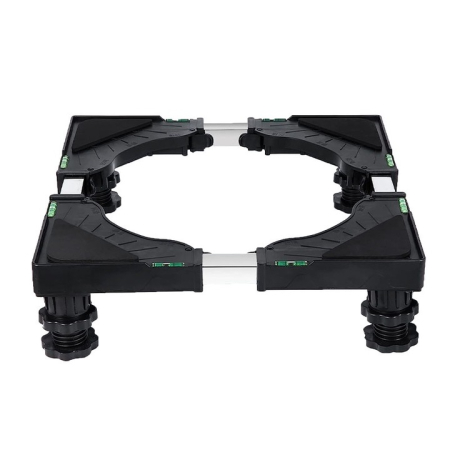 Polcok, rendszerezők és tartók - Univerzális Állítható Hűtő- és Háztartásigép Állvány, Teherbírás akár 180 kg, Strapabíró és Stabil Szerkezet, Méretre Állítható Kialakítás, Fekete