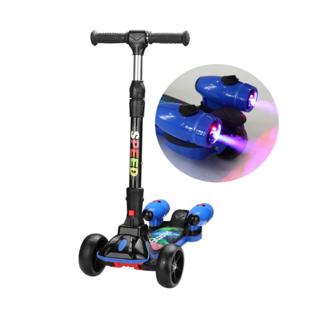 Gyerekeknek szánt termékek és játékok - Rocket Gyermek Roller, 3 Kerekű, Összecsukható, 61–81 cm Állítható Kormánnyal, LED Fényekkel és Hangokkal, Max. 60 kg Teherbírás