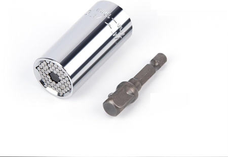 Univerzális dugókulcs 7–19 mm, méhsejt kialakítású állítható fej, króm-vanádium acél, autó- és háztartási használatra, tartós és erős [1]