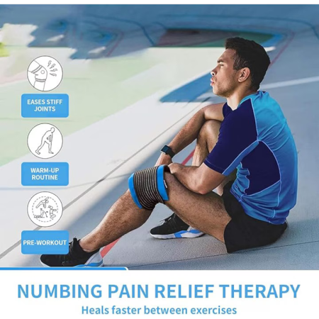 Újrahasználható Gélborogatás, Hideg/Meleg Terápia Térdre, Kék, Duzzanatok, Sportsérülések, Bursitis, Ízületi Gyulladás, Rándulások és Ízületi Fájdalmak Enyhítésére [4]