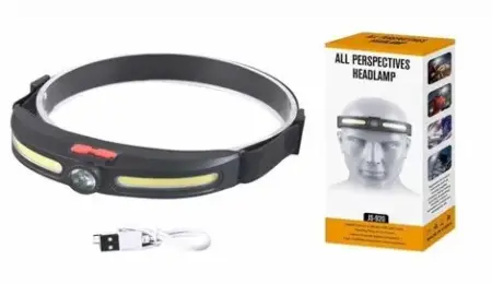 Napelemek és napelemes reflektorok - Újratölthető LED Fejlámpa 8000 LM, 4 Világítási Mód, 90°-os Forgatás, Állítható Pánt, 4–6 Órás Üzemidő, ABS és Szilikon Anyag – Erős Világítás Szabadtéri Tevékenységekhez