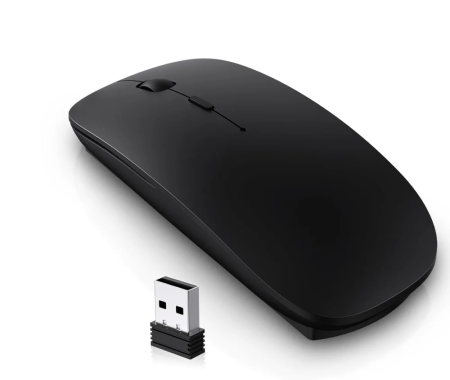 Számítógép kiegészítők - Vezeték Nélküli Egér, 10 × 6 cm, Csendes Működés, Laptophoz, Asztali Számítógéphez és MacBook Air készülékhez, Fekete