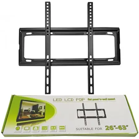 Univerzális TV tartó, 26–63 hüvelyk, max. 50 kg, tartós fém, fekete, karcálló és csúszásgátló [2]