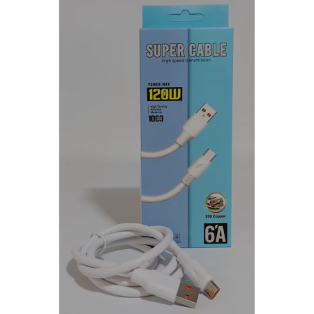 Telefontartozékok - USB Type-C gyorstöltő kábel 120W, 6A, 1 m hosszúság, gyors töltés és adatátvitel támogatás