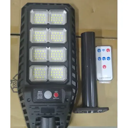 Utcai Napelemes Lámpa, IP67, 6500K, Mozgásérzékelővel, 3 Világítási Móddal, Távirányítóval, Alumínium + Műanyag, Víz- és Porálló [1]