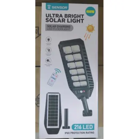 Utcai Napelemes Lámpa, IP67, 6500K, Mozgásérzékelővel, 3 Világítási Móddal, Távirányítóval, Alumínium + Műanyag, Víz- és Porálló [5]