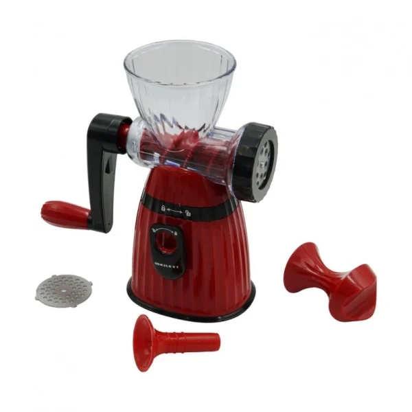 Mașină de tocat carne manuală multifuncțională, lame și site din oțel inoxidabil, mâner detașabil, ușor de curățat, dimensiuni 19×27 cm [4]