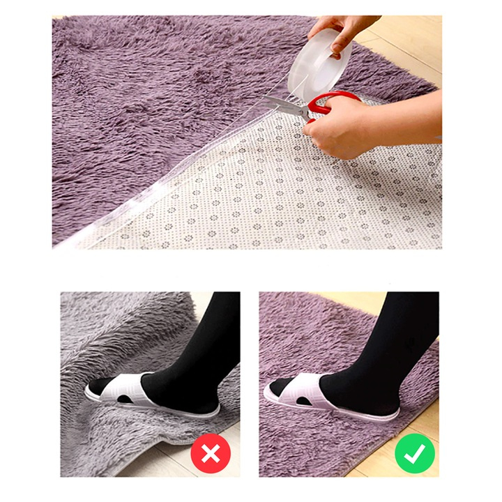 Bandă adezivă dublă reutilizabilă 3 m x 5 cm, cauciuc acrilic transparent, impermeabilă, grosime 2 mm, aderență puternică pentru suprafețe netede [5]