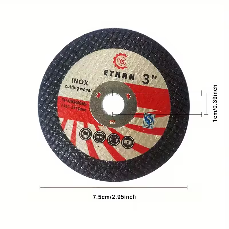 Disc de tăiere ultra-subțire 75 mm, lamă circulară pentru metal, plastic și lemn, material abraziv oxid de aluminiu, durabil și multifuncțional [1]